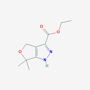 ethyl 6,6-dimethyl-1H,4H,6H-furo[3,4-c]pyrazole-3-carboxylate
