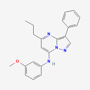 N-(3-methoxyphenyl)-3-phenyl-5-propylpyrazolo[1,5-a]pyrimidin-7-amine