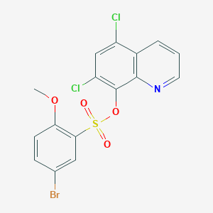 molecular formula C16H10BrCl2NO4S B2443972 (5,7-Dichloroquinolin-8-yl) 5-bromo-2-methoxybenzenesulfonate CAS No. 325811-69-6