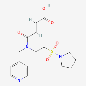 molecular formula C16H21N3O5S B2443978 (2E)-4-oxo-4-{(pyridin-4-ylmethyl)[2-(pyrrolidin-1-ylsulfonyl)ethyl]amino}but-2-enoic acid CAS No. 929867-15-2