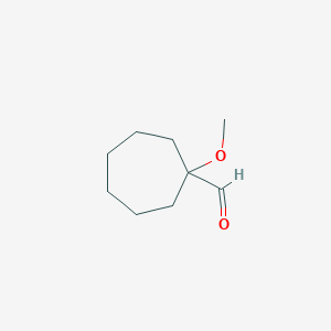 molecular formula C9H16O2 B2443987 1-Methoxycycloheptane-1-carbaldehyde CAS No. 761411-23-8