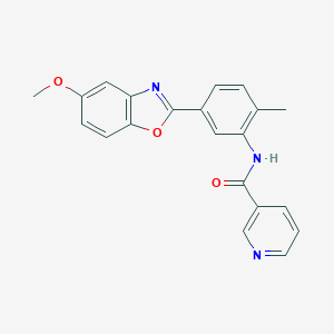 molecular formula C21H17N3O3 B244400 N-[5-(5-methoxy-1,3-benzoxazol-2-yl)-2-methylphenyl]pyridine-3-carboxamide 