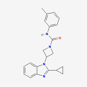 molecular formula C21H22N4O B2444024 3-(2-cyclopropyl-1H-1,3-benzodiazol-1-yl)-N-(3-methylphenyl)azetidine-1-carboxamide CAS No. 2380187-40-4