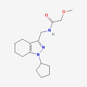 molecular formula C16H25N3O2 B2444037 N-((1-cyclopentyl-4,5,6,7-tetrahydro-1H-indazol-3-yl)methyl)-2-methoxyacetamide CAS No. 1448029-09-1