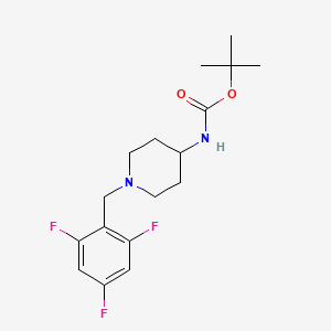 molecular formula C17H23F3N2O2 B2444043 tert-Butyl 1-(2,4,6-trifluorobenzyl)piperidin-4-ylcarbamate CAS No. 1286274-82-5