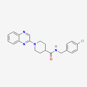molecular formula C21H21ClN4O B2444055 N-[(4-CHLOROPHENYL)METHYL]-1-(QUINOXALIN-2-YL)PIPERIDINE-4-CARBOXAMIDE CAS No. 941899-04-3