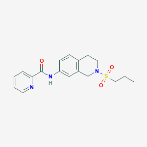 molecular formula C18H21N3O3S B2444065 N-(2-(propylsulfonyl)-1,2,3,4-tetrahydroisoquinolin-7-yl)picolinamide CAS No. 1069934-11-7