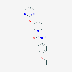 molecular formula C18H22N4O3 B2444066 N-(4-ethoxyphenyl)-3-(pyrimidin-2-yloxy)piperidine-1-carboxamide CAS No. 2034435-96-4