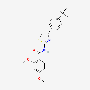 molecular formula C22H24N2O3S B2444069 N-[4-(4-tert-butylphenyl)-1,3-thiazol-2-yl]-2,4-dimethoxybenzamide CAS No. 318513-52-9
