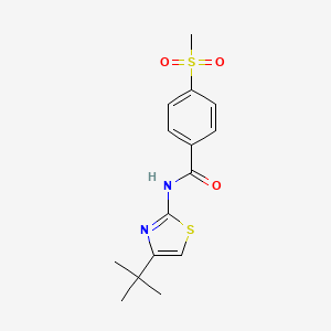 molecular formula C15H18N2O3S2 B2444075 N-(4-tert-butyl-1,3-thiazol-2-yl)-4-methanesulfonylbenzamide CAS No. 876907-83-4