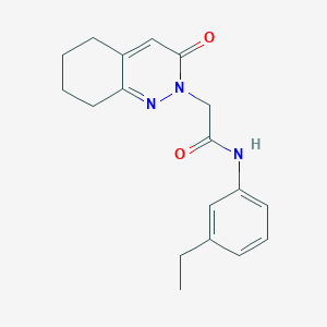 molecular formula C18H21N3O2 B2444087 N-(3-ethylphenyl)-2-(3-oxo-2,3,5,6,7,8-hexahydrocinnolin-2-yl)acetamide CAS No. 933028-00-3