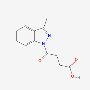 molecular formula C12H12N2O3 B2444121 4-(3-methyl-1H-indazol-1-yl)-4-oxobutanoic acid CAS No. 902937-57-9