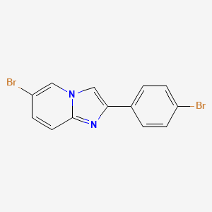 molecular formula C13H8Br2N2 B2444139 6-Bromo-2-(4-bromophenyl)imidazo[1,2-a]pyridine CAS No. 38224-37-2
