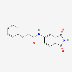 molecular formula C16H12N2O4 B2444184 N-(1,3-dioxo-2,3-dihydro-1H-isoindol-5-yl)-2-phenoxyacetamide CAS No. 378775-73-6