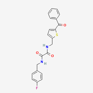 B2444217 N1-((5-benzoylthiophen-2-yl)methyl)-N2-(4-fluorobenzyl)oxalamide CAS No. 1797299-77-4