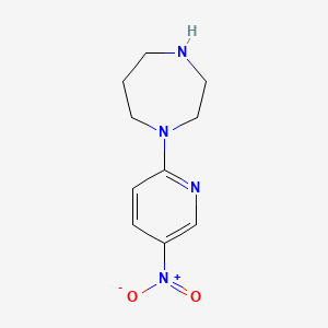 molecular formula C10H14N4O2 B2444230 1-(5-Nitropyridin-2-yl)-1,4-diazepane CAS No. 287114-27-6