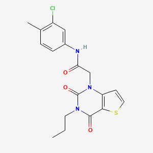 molecular formula C18H18ClN3O3S B2444231 N-(3-chloro-4-methylphenyl)-2-(2,4-dioxo-3-propyl-3,4-dihydrothieno[3,2-d]pyrimidin-1(2H)-yl)acetamide CAS No. 1260937-27-6