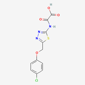 ({5-[(4-Chlorophenoxy)methyl]-1,3,4-thiadiazol-2-yl}amino)(oxo)acetic acid