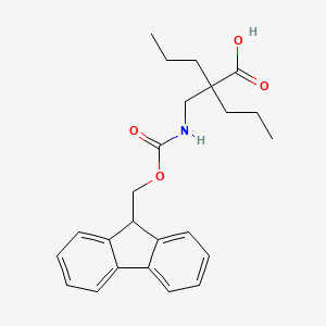 B2444276 2-[(9H-Fluoren-9-ylmethoxycarbonylamino)methyl]-2-propylpentanoic acid CAS No. 2285879-94-7
