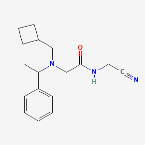 molecular formula C17H23N3O B2444314 N-(Cyanomethyl)-2-[cyclobutylmethyl(1-phenylethyl)amino]acetamide CAS No. 1385415-71-3
