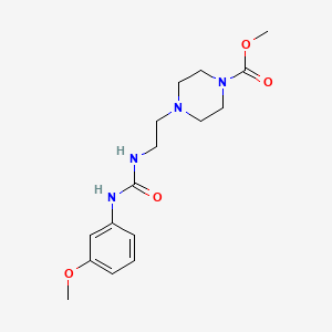 molecular formula C16H24N4O4 B2444339 Methyl 4-(2-(3-(3-methoxyphenyl)ureido)ethyl)piperazine-1-carboxylate CAS No. 1226451-16-6