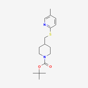 molecular formula C17H26N2O2S B2444346 tert-Butyl 4-(((5-methylpyridin-2-yl)thio)methyl)piperidine-1-carboxylate CAS No. 1353967-09-5