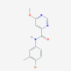molecular formula C13H12BrN3O2 B2444347 N-(4-bromo-3-methylphenyl)-6-methoxypyrimidine-4-carboxamide CAS No. 2034282-28-3