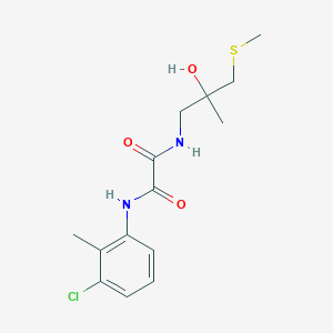 molecular formula C14H19ClN2O3S B2444452 N1-(3-chloro-2-methylphenyl)-N2-(2-hydroxy-2-methyl-3-(methylthio)propyl)oxalamide CAS No. 1396879-62-1