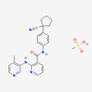 molecular formula C25H27N5O4S B2444468 YN968D1 free base CAS No. 1218779-75-9; 811803-05-1