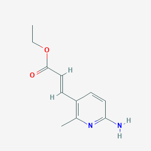 molecular formula C11H14N2O2 B2444473 Ethyl (E)-3-(6-amino-2-methylpyridin-3-yl)prop-2-enoate CAS No. 2248418-51-9