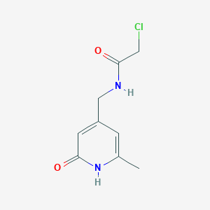 molecular formula C9H11ClN2O2 B2444498 2-Chloro-N-[(2-methyl-6-oxo-1H-pyridin-4-yl)methyl]acetamide CAS No. 2411273-95-3