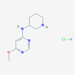 molecular formula C10H17ClN4O B2444520 6-Methoxy-N-(piperidin-3-yl)pyrimidin-4-amine hydrochloride CAS No. 1353954-31-0