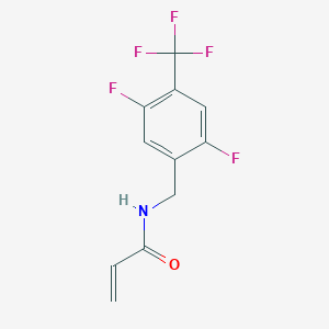 molecular formula C11H8F5NO B2444521 N-{[2,5-difluoro-4-(trifluoromethyl)phenyl]methyl}prop-2-enamide CAS No. 2094363-99-0