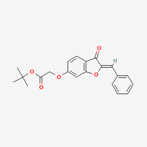 B2444527 (Z)-tert-butyl 2-((2-benzylidene-3-oxo-2,3-dihydrobenzofuran-6-yl)oxy)acetate CAS No. 623117-79-3