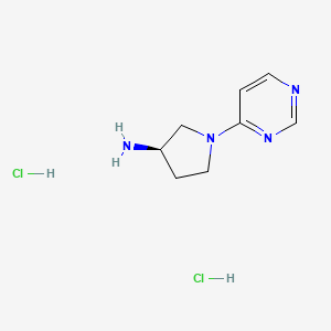 molecular formula C8H14Cl2N4 B2444534 (3R)-1-(Pyrimidin-4-yl)pyrrolidin-3-amine dihydrochloride CAS No. 1365936-54-4