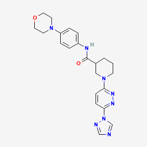 B2444570 1-(6-(1H-1,2,4-triazol-1-yl)pyridazin-3-yl)-N-(4-morpholinophenyl)piperidine-3-carboxamide CAS No. 1797092-45-5