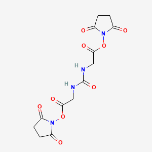 molecular formula C13H14N4O9 B2444601 Urea crosslinker C C2-arm, NHS ester CAS No. 211029-82-2