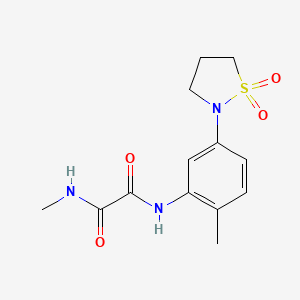 molecular formula C13H17N3O4S B2444609 N1-(5-(1,1-dioxidoisothiazolidin-2-yl)-2-methylphenyl)-N2-methyloxalamide CAS No. 1105228-62-3