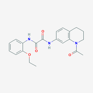 molecular formula C21H23N3O4 B2444618 N-(1-acetyl-1,2,3,4-tetrahydroquinolin-7-yl)-N'-(2-ethoxyphenyl)ethanediamide CAS No. 898439-95-7