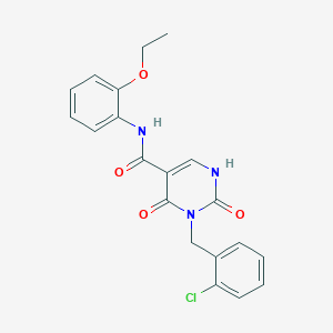 molecular formula C20H18ClN3O4 B2444653 3-(2-chlorobenzyl)-N-(2-ethoxyphenyl)-2,4-dioxo-1,2,3,4-tetrahydropyrimidine-5-carboxamide CAS No. 1396785-16-2