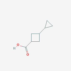 molecular formula C8H12O2 B2444659 3-Cyclopropylcyclobutane-1-carboxylic acid CAS No. 1784150-06-6