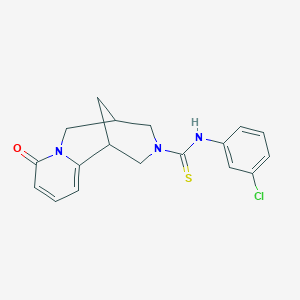 molecular formula C18H18ClN3OS B2444676 N-(3-chlorophenyl)-6-oxo-7,11-diazatricyclo[7.3.1.0^{2,7}]trideca-2,4-diene-11-carbothioamide CAS No. 399001-85-5