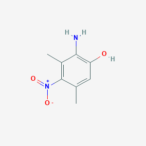 molecular formula C8H10N2O3 B2444689 2-Amino-3,5-dimethyl-4-nitrophenol CAS No. 1797986-04-9