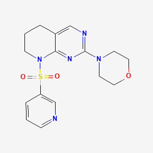 molecular formula C16H19N5O3S B2444731 4-(8-(Pyridin-3-ylsulfonyl)-5,6,7,8-tetrahydropyrido[2,3-d]pyrimidin-2-yl)morpholine CAS No. 2191266-32-5