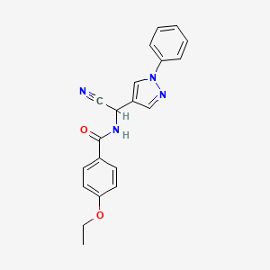 molecular formula C20H18N4O2 B2444733 N-[cyano(1-phenyl-1H-pyrazol-4-yl)methyl]-4-ethoxybenzamide CAS No. 1311745-77-3