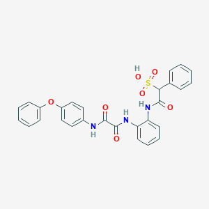 2-Oxo-2-[2-[[2-oxo-2-(4-phenoxyanilino)acetyl]amino]anilino]-1-phenylethanesulfonic acid
