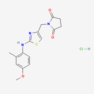 1-((2-((4-Methoxy-2-methylphenyl)amino)thiazol-4-yl)methyl)pyrrolidine-2,5-dione hydrochloride