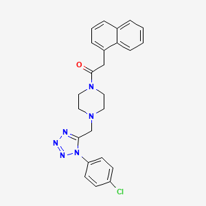 1-(4-((1-(4-chlorophenyl)-1H-tetrazol-5-yl)methyl)piperazin-1-yl)-2-(naphthalen-1-yl)ethanone