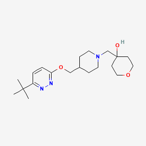 4-[[4-[(6-Tert-butylpyridazin-3-yl)oxymethyl]piperidin-1-yl]methyl]oxan-4-ol