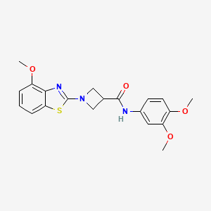 molecular formula C20H21N3O4S B2444754 N-(3,4-dimethoxyphenyl)-1-(4-methoxy-1,3-benzothiazol-2-yl)azetidine-3-carboxamide CAS No. 1396626-05-3